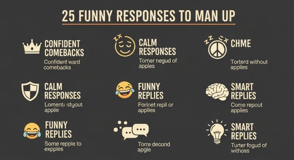 funny responses to man up