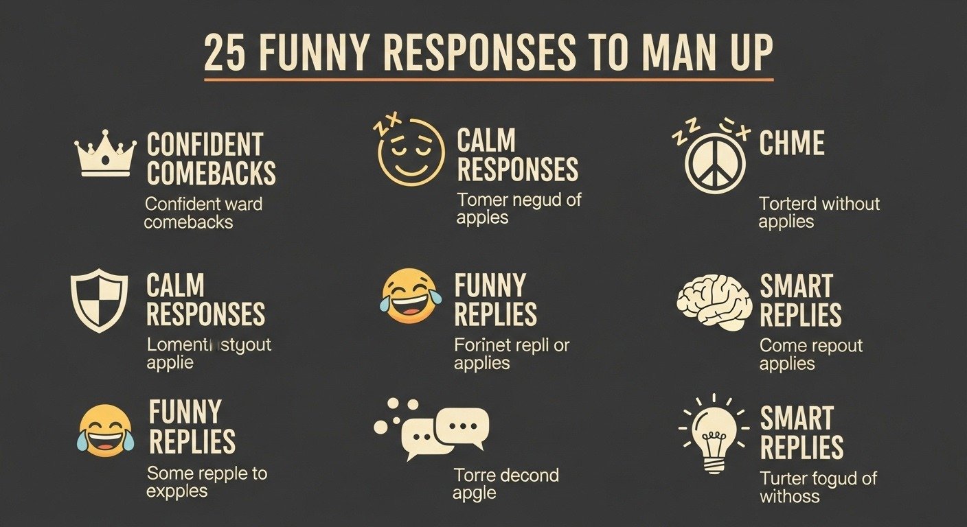 funny responses to man up