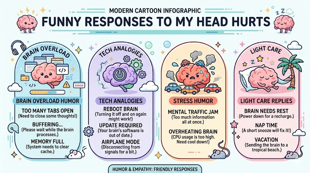 funny responses to my head hurts