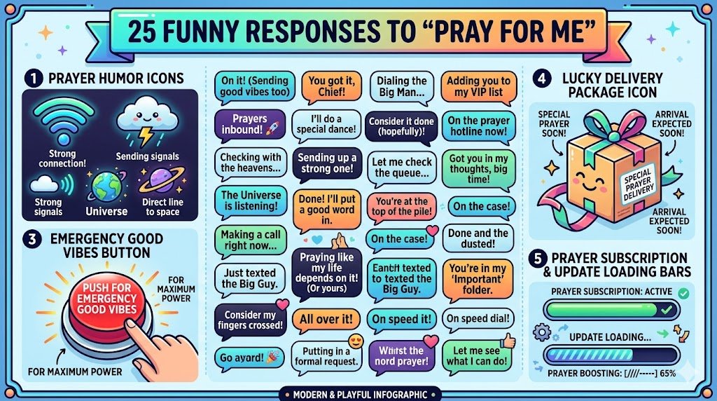 funny responses to pray for me