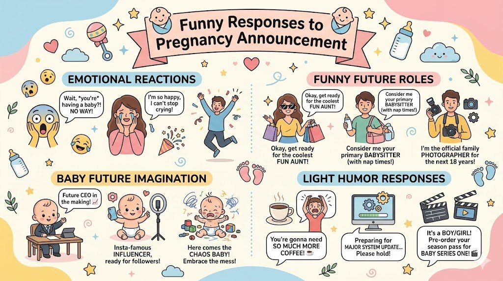 funny responses to pregnancy announcement