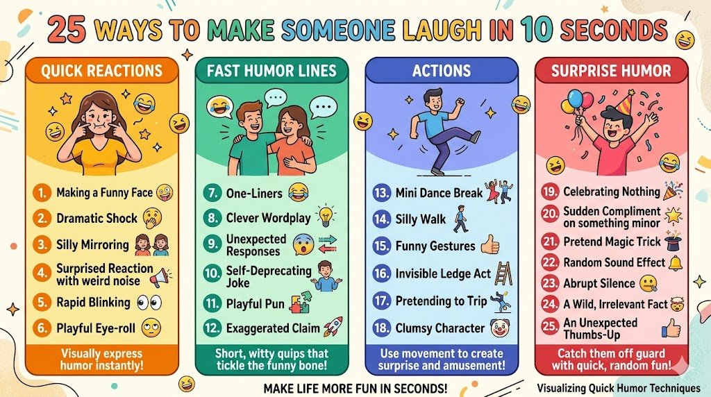 how to make someone laugh in 10 seconds