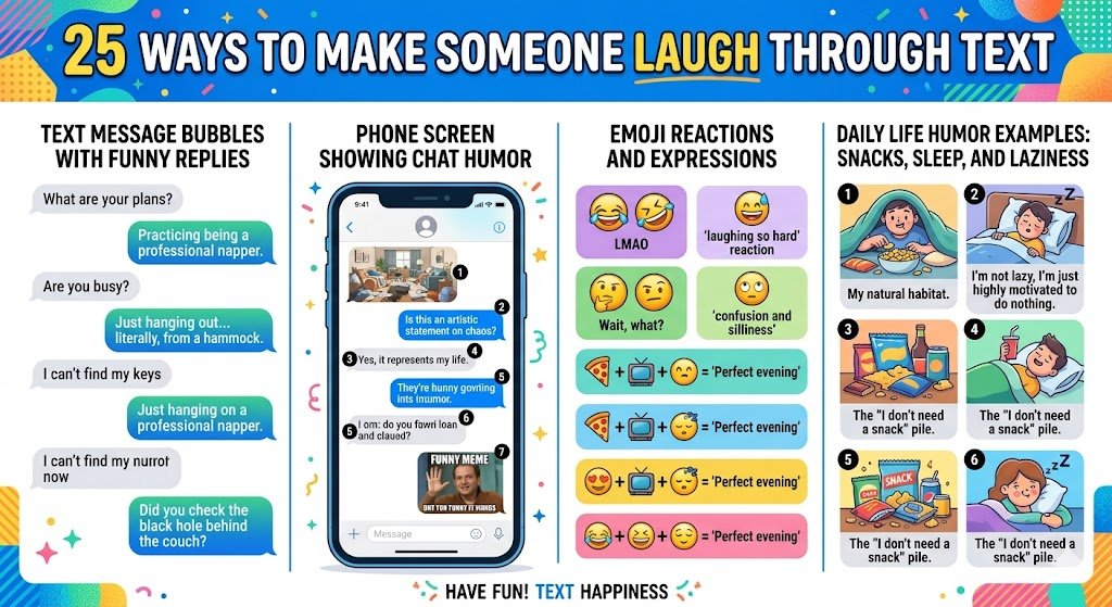 how to make someone laugh through text