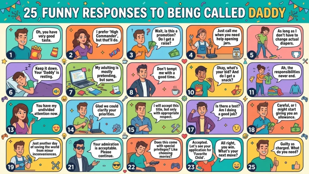 funny responses to being called daddy