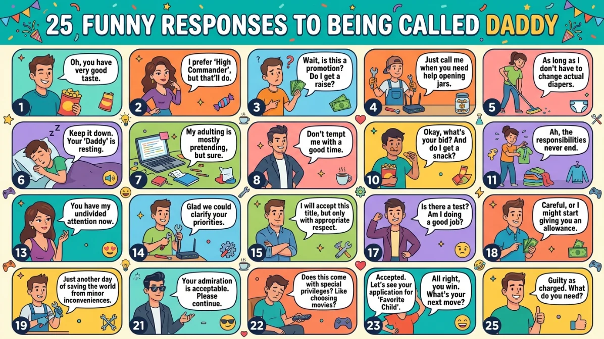 funny responses to being called daddy