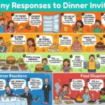 funny responses to dinner invitations