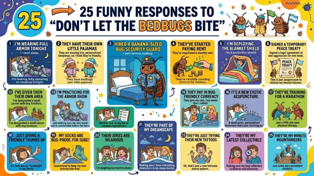 funny responses to don’t let the bedbugs bite