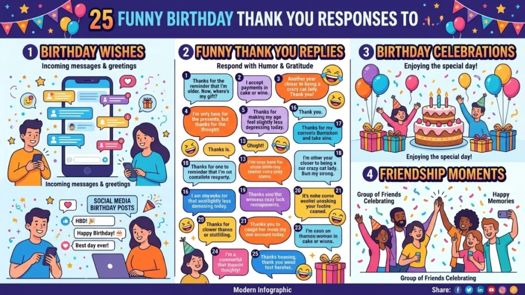 funny birthday thank you responses to friends