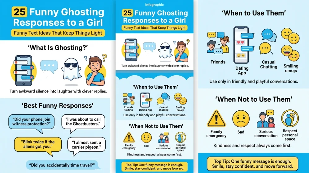 funny ghosting responses to a girl