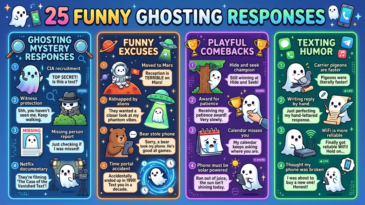 funny ghosting responses