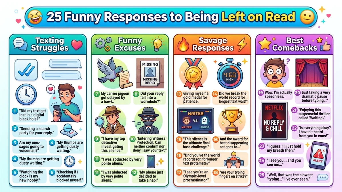 funny responses to being left on read