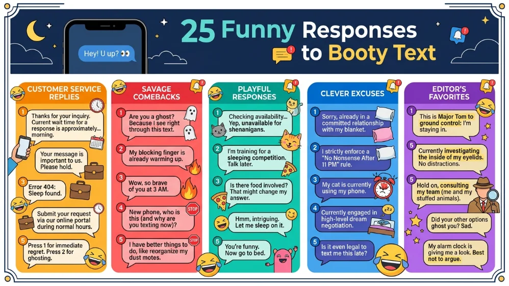 funny responses to booty text