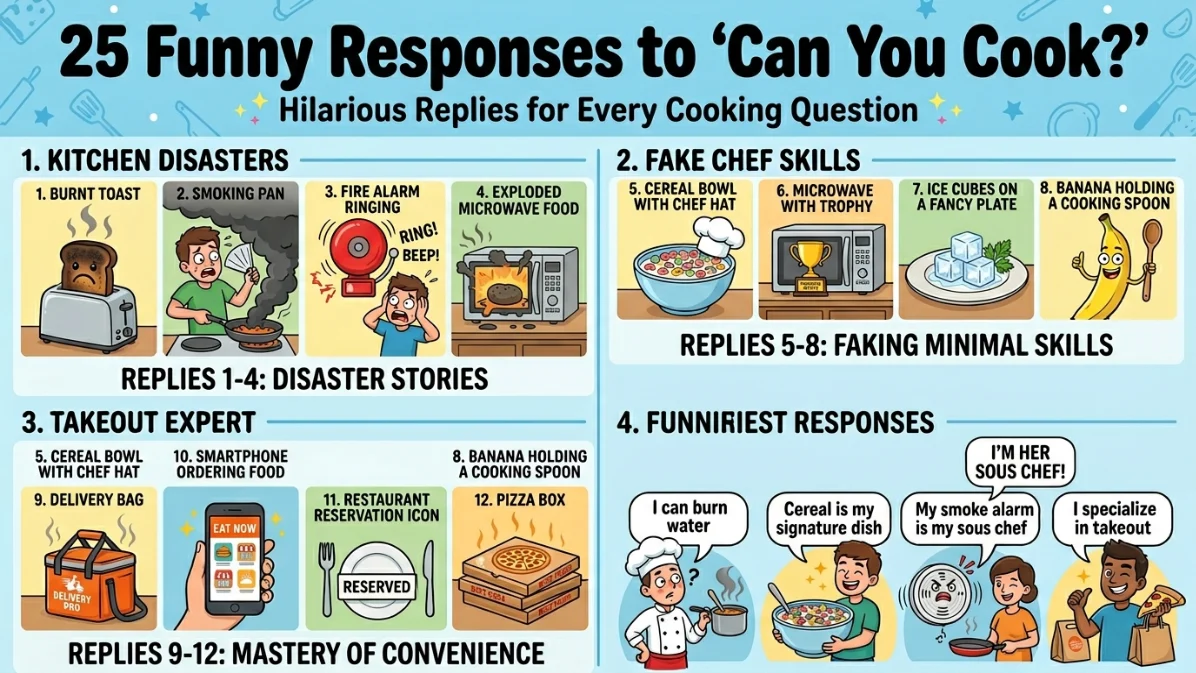 funny responses to can you cook