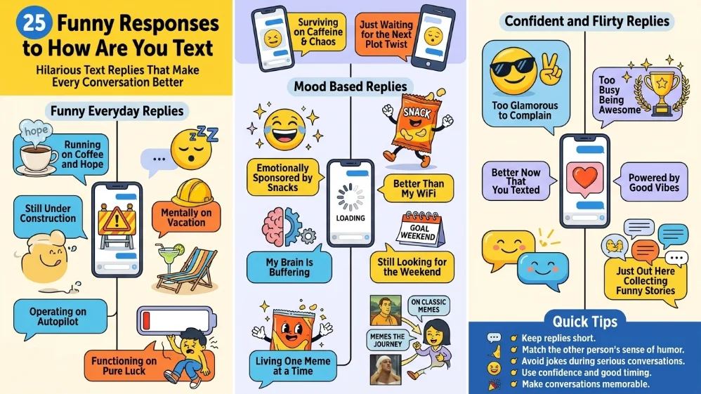 funny responses to how are you text