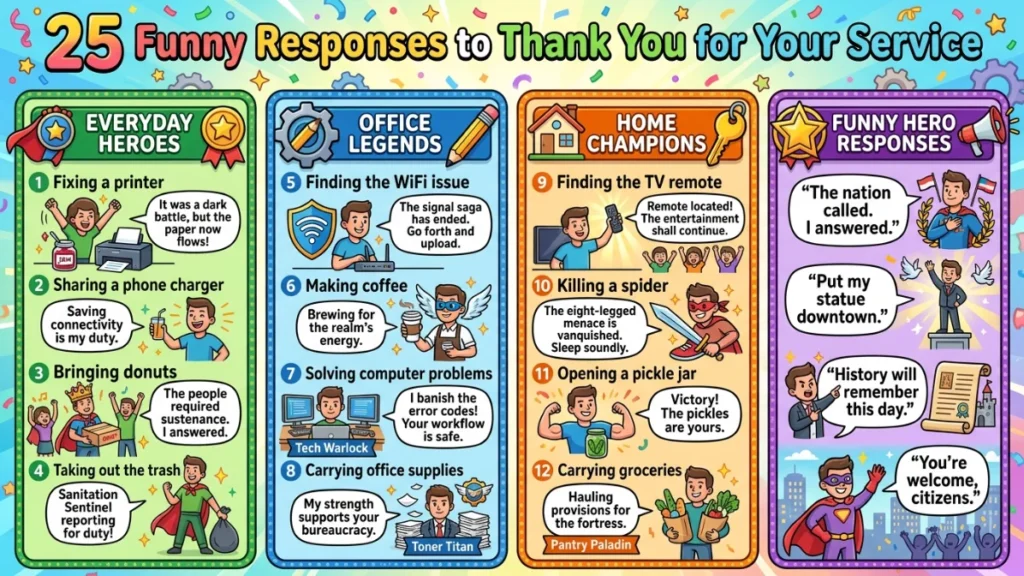 funny responses to thank you for your service