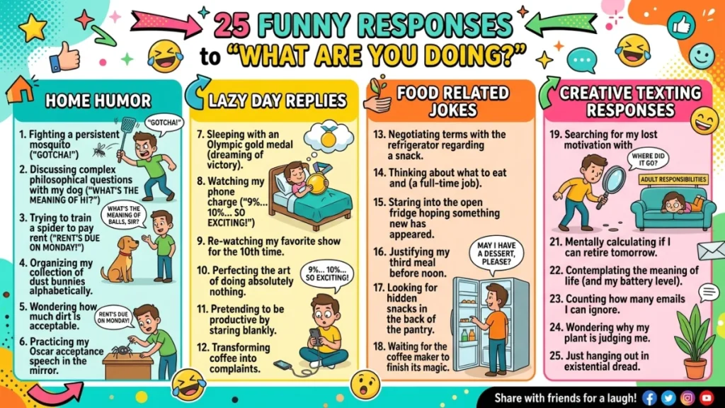 funny responses to what are you doing