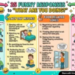 funny responses to what are you doing