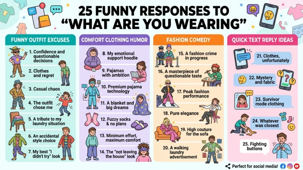 funny responses to what are you wearing