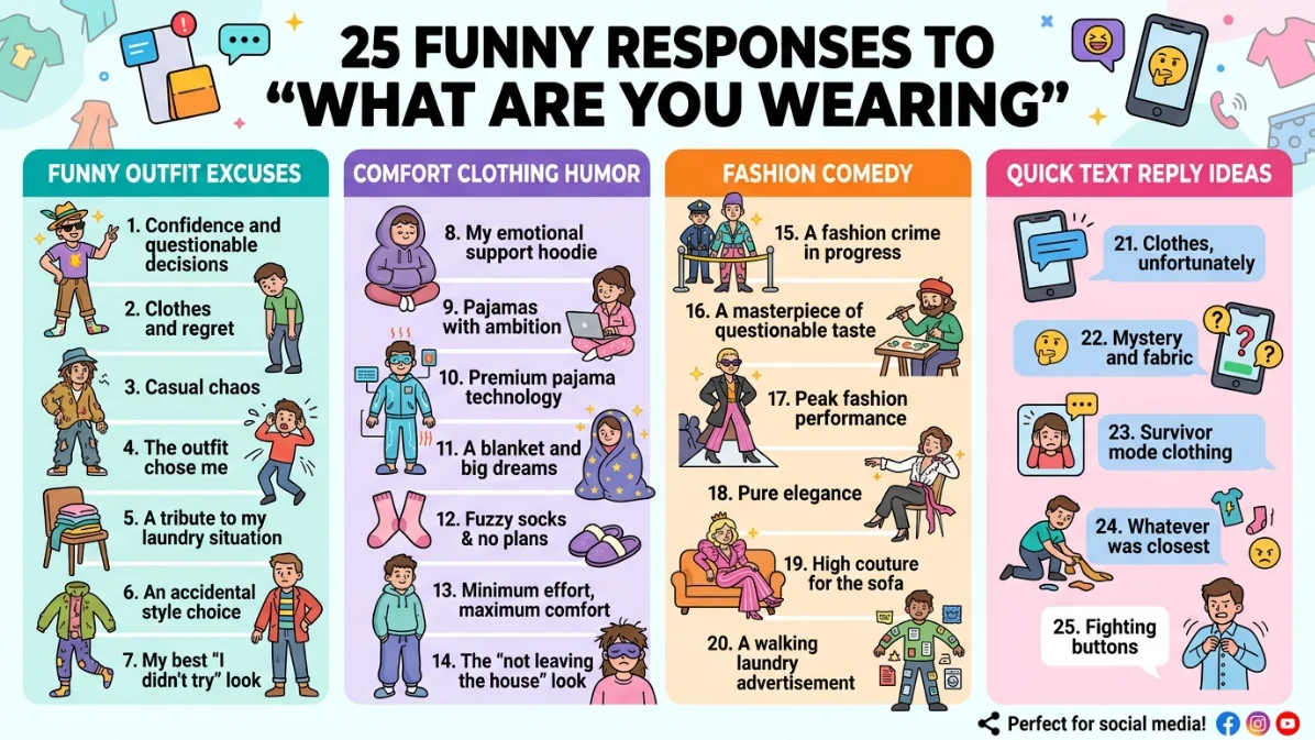 funny responses to what are you wearing