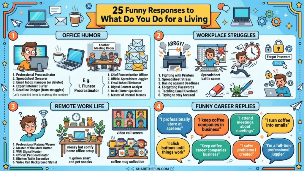 funny responses to what do you do for a living
