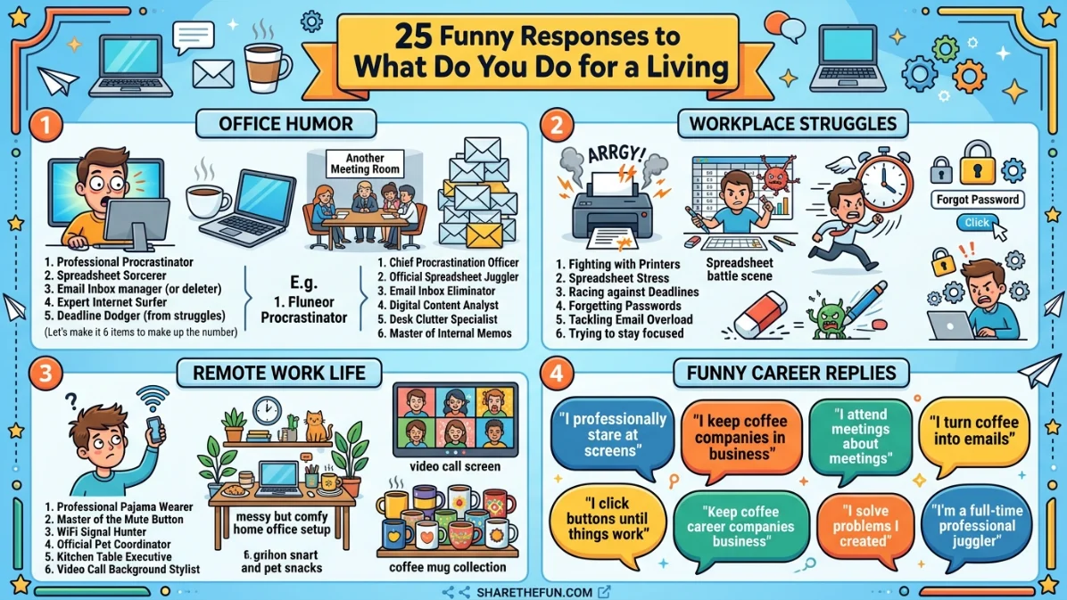 funny responses to what do you do for a living