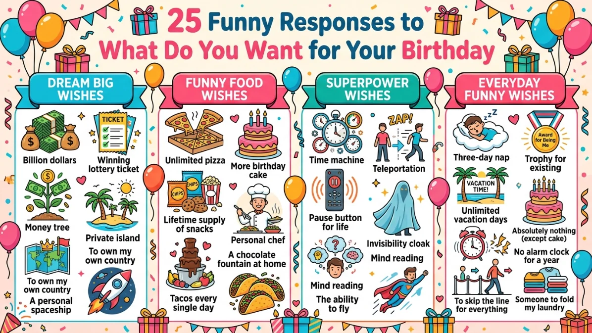 funny responses to what do you want for your birthday