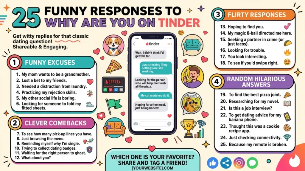funny responses to why are you on Tinder