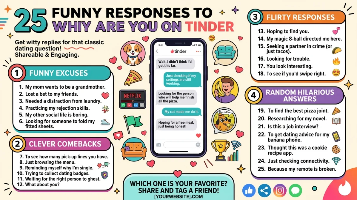 funny responses to why are you on Tinder