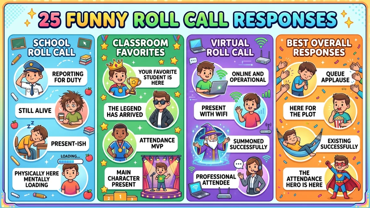 funny roll call responses