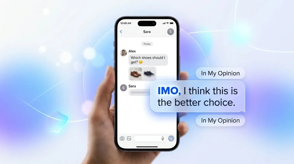 imo meaning in text