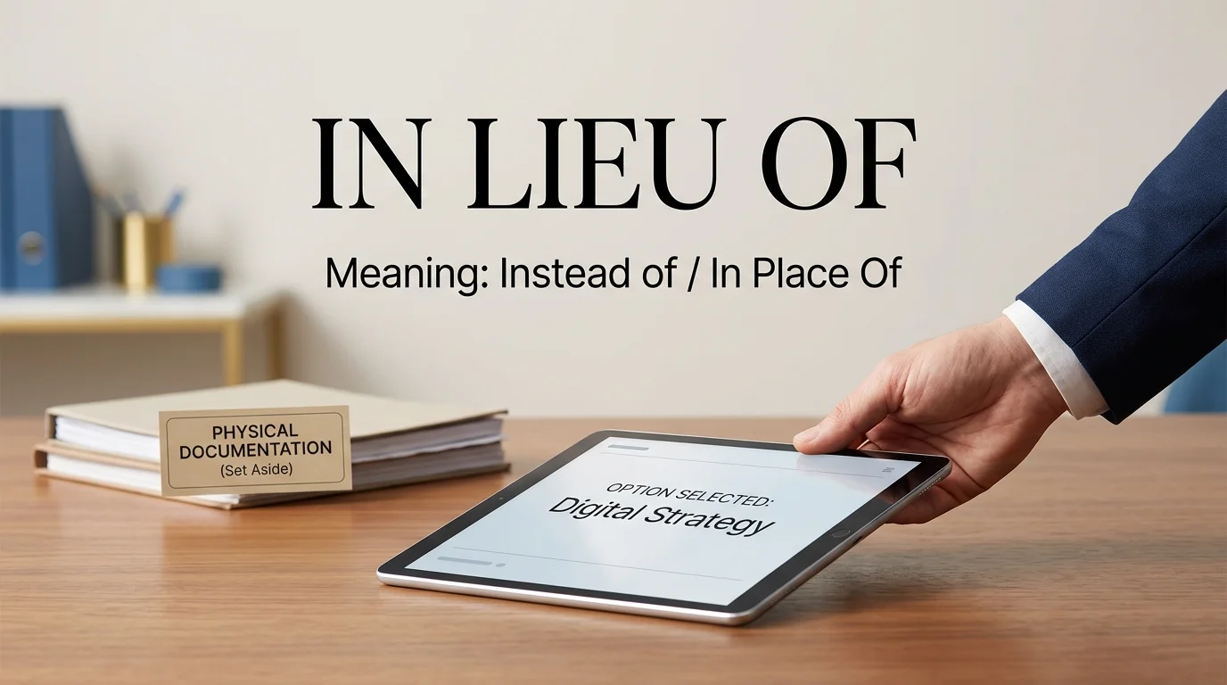 in lieu of meaning