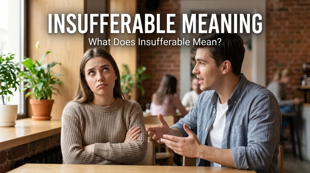 insufferable meaning