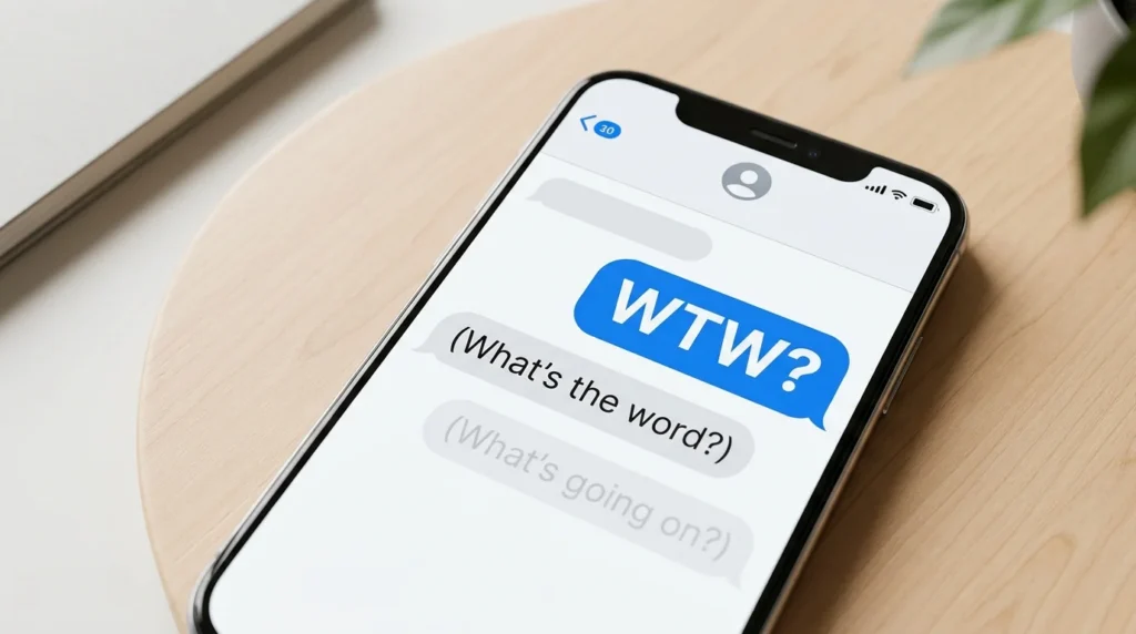 wtw meaning in text